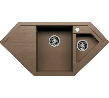 Кварцевая кухонная мойка Tolero, цвет томно-бежевый R-114 №823
