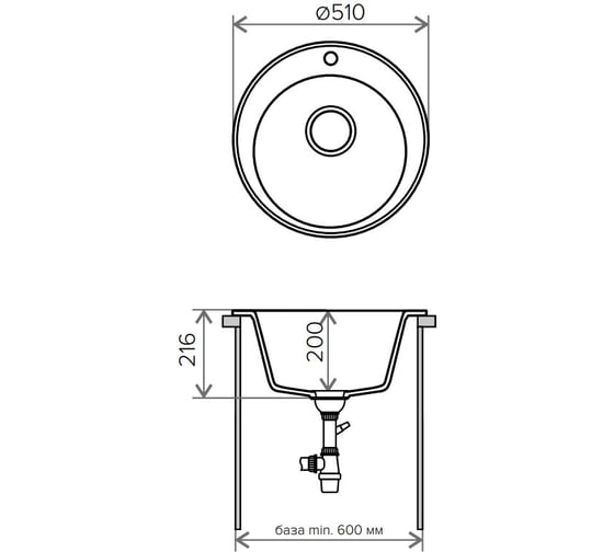 Кварцевая кухонная мойка Tolero, цвет сафари R-108 №102