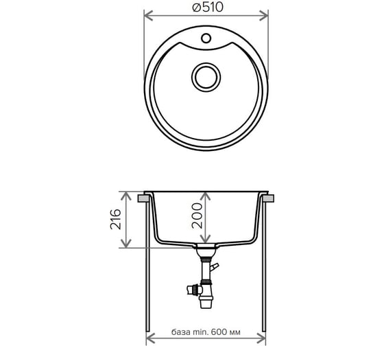 Кварцевая кухонная мойка Tolero, цвет сафари R-108E №102