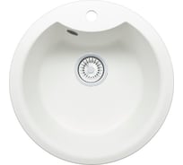 Кварцевая кухонная мойка Tolero, цвет белый R-108E №923