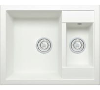 Кварцевая кухонная мойка Tolero, цвет белый R-109 №923