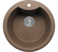 Кварцевая кухонная мойка Tolero, цвет томно-бежевый R-108E №823