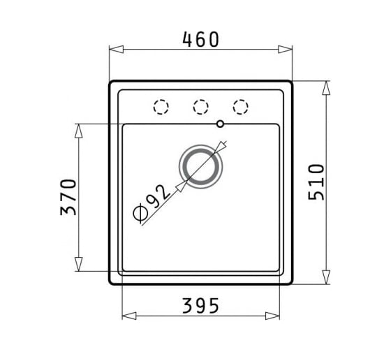 Мойка Pyramis ALINIA 1B 46x51 см, бежевый 70018101