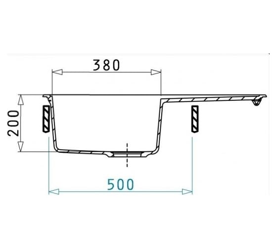 Мойка Pyramis ALINIA 1В 1D 65x51 см, бежевый 70018601