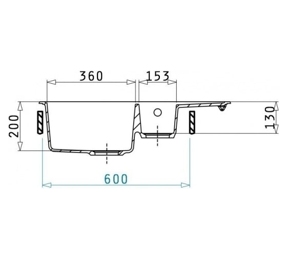 Мойка Pyramis ALINIA 1 1/2В 1D 78x51 см, бежевый 70019601