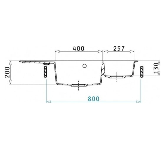 Мойка Pyramis ALINIA CORNER жасмин 70029701