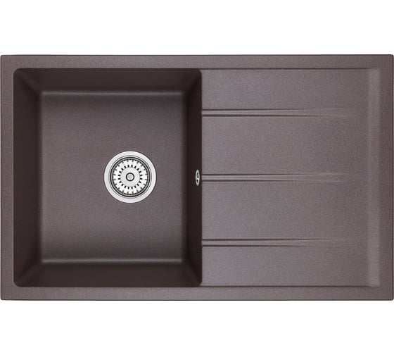 Кухонная кварцевая мойка EMAR EMQ-1800.Q Опал 1