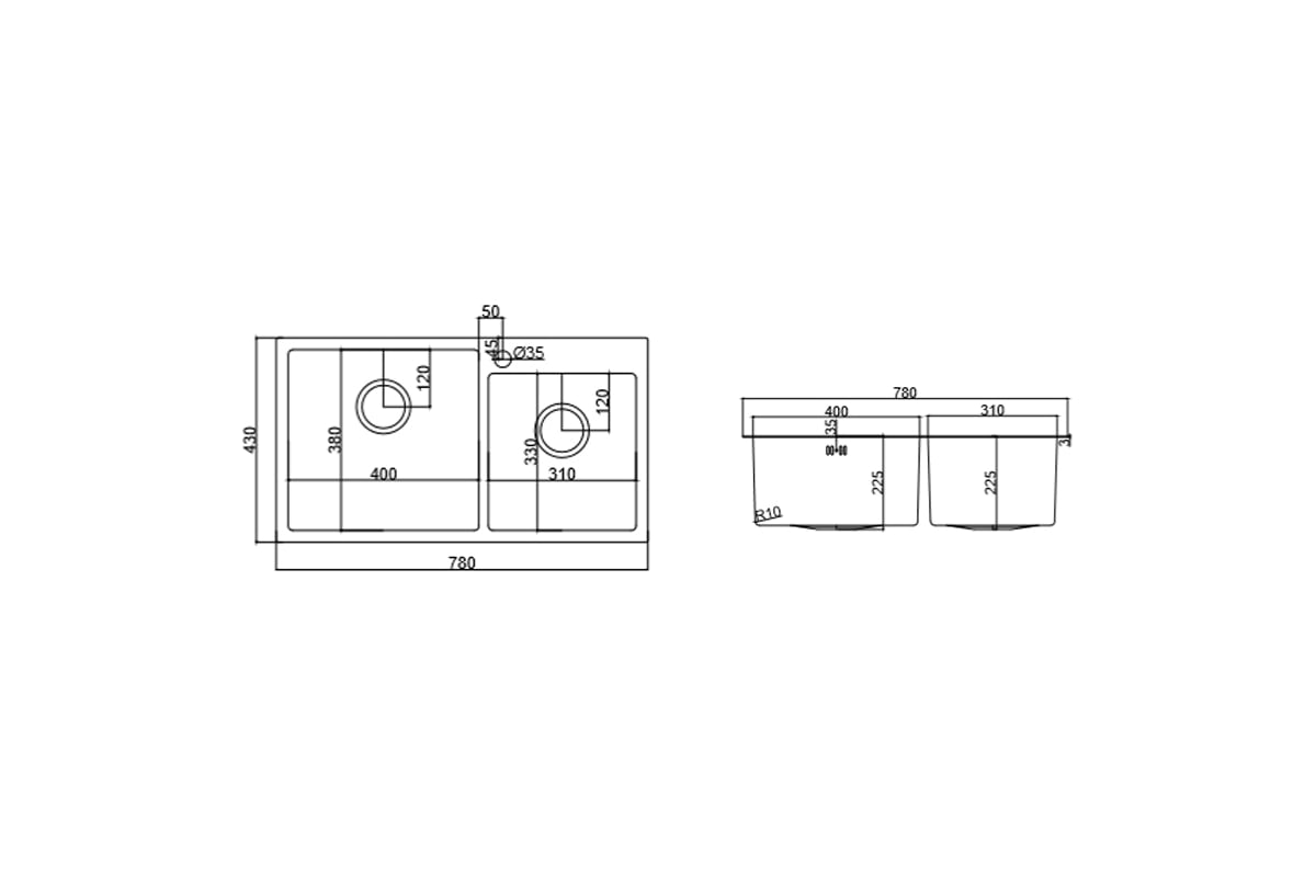 Мойка EMAR универсального монтажа EMB-210 PVD Nano Coppery - выгодная ...