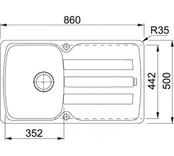 Мойка FRANKE AZG 611-86 стоп-вентиль, бежевый 114.0489.273