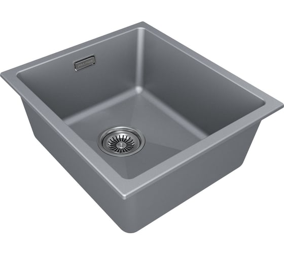 Мойка Paulmark LUMI 41UNI, IT-GRANIT, серый металлик, 410x460 мм LU41-GRM