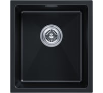 Мойка Paulmark LUMI 41UNI, IT-GRANIT, черный металлик, 410x460 мм LU41-BLM