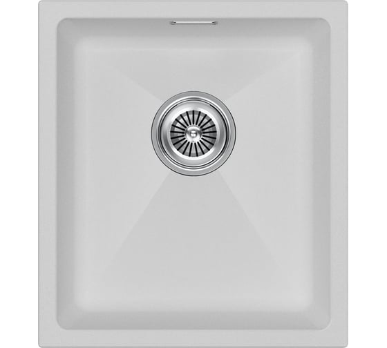 Мойка Paulmark LUMI 41UNI, IT-GRANIT, белый, 410x460 мм LU41-WH 1