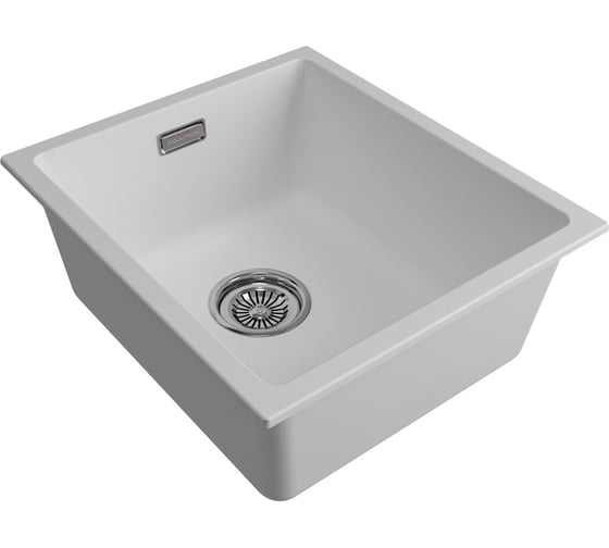 Мойка Paulmark LUMI 41UNI, IT-GRANIT, белый, 410x460 мм LU41-WH
