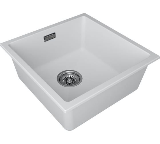 Мойка Paulmark LUMI 45UNI, IT-GRANIT, белый, 455x460 мм LU45-WH