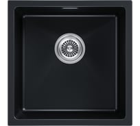 Мойка Paulmark LUMI 45UNI, IT-GRANIT, черный металлик, 455x460 мм LU45-BLM