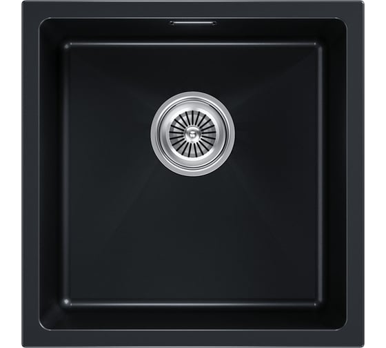 Мойка Paulmark LUMI 45UNI, IT-GRANIT, черный металлик, 455x460 мм LU45-BLM