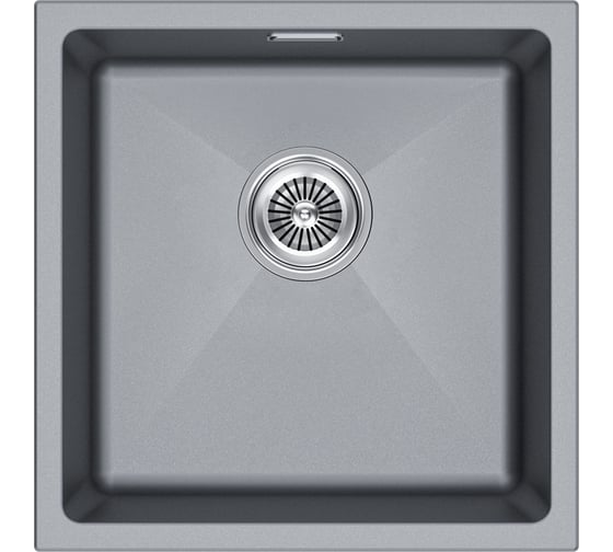 Мойка Paulmark LUMI 45UNI, IT-GRANIT, серый металлик, 455x460 мм LU45-GRM