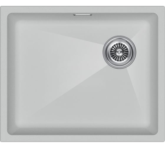 Мойка Paulmark LUMI 55UNI-SKEW, IT-GRANIT, белый, 555x460 мм LU55SK-WH