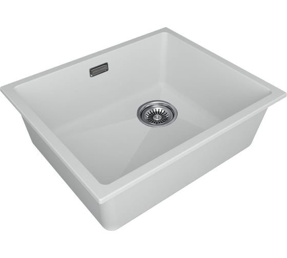 Мойка Paulmark LUMI 55UNI-SKEW, IT-GRANIT, белый, 555x460 мм LU55SK-WH