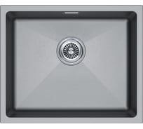 Мойка Paulmark LUMI 55UNI, IT-GRANIT, серый металлик, 555x460 мм LU55-GRM