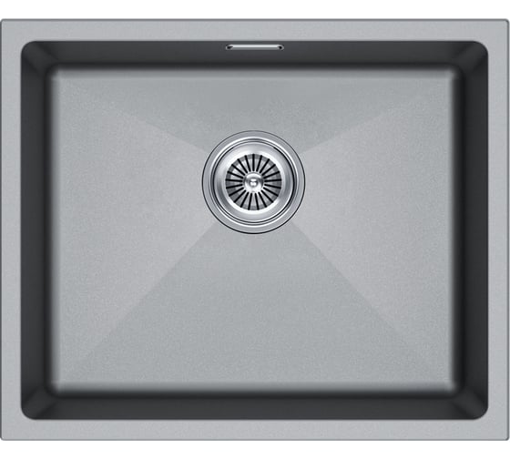 Мойка Paulmark LUMI 55UNI, IT-GRANIT, серый металлик, 555x460 мм LU55-GRM 1