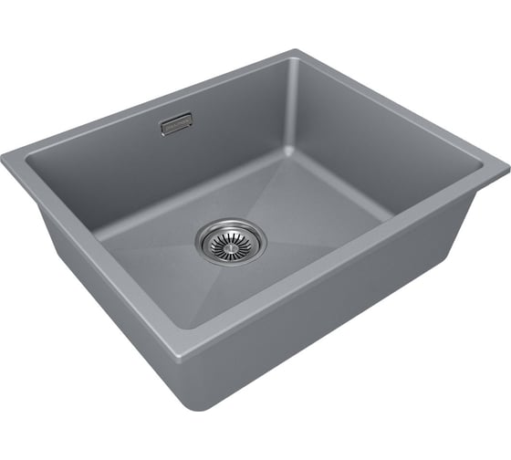 Мойка Paulmark LUMI 55UNI, IT-GRANIT, серый металлик, 555x460 мм LU55-GRM