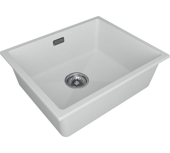 Мойка Paulmark LUMI 55UNI, IT-GRANIT, белый, 555x460 мм LU55-WH