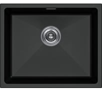 Мойка Paulmark LUMI 55UNI, IT-GRANIT, черный, 555x460 мм LU55-BL