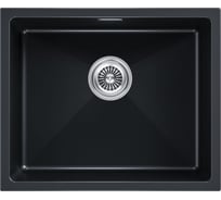 Мойка Paulmark LUMI 55UNI, IT-GRANIT, черный металлик, 555x460 мм LU55-BLM