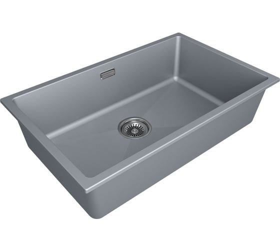 Мойка Paulmark LUMI 74UNI, IT-GRANIT, серый металлик, 740x460 мм LU74-GRM