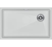 Мойка Paulmark LUMI 74UNI-SKEW, IT-GRANIT, белый, 740x460 мм LU74SK-WH