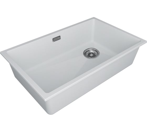Мойка Paulmark LUMI 74UNI-SKEW, IT-GRANIT, белый, 740x460 мм LU74SK-WH