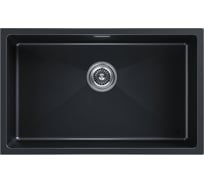 Мойка Paulmark LUMI 74UNI, IT-GRANIT, черный металлик, 740x460 мм LU74-BLM