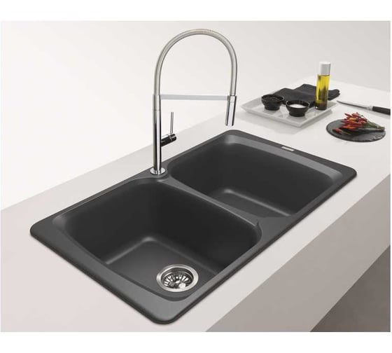 Мойка FRANKE AZG 620 стоп-вентиль, оникс 114.0489.303
