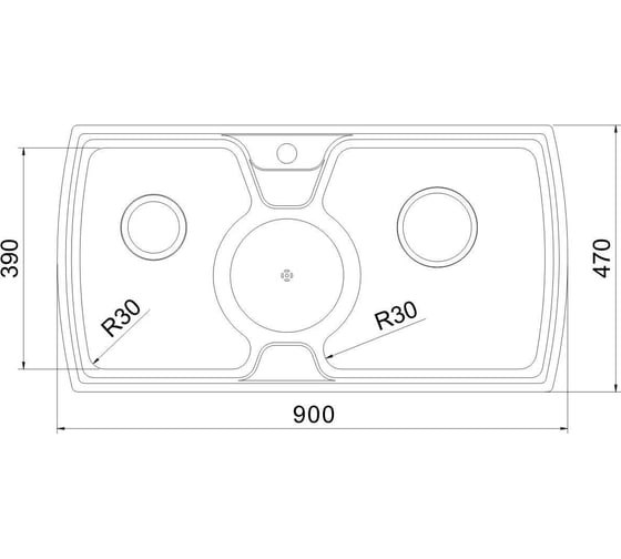 Врезная кухонная мойка Oulin OL-321