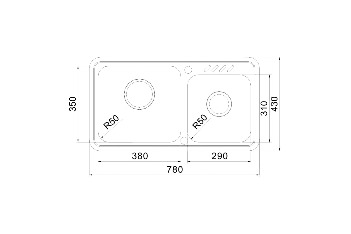 Мойка для кухни oulin ol h9903