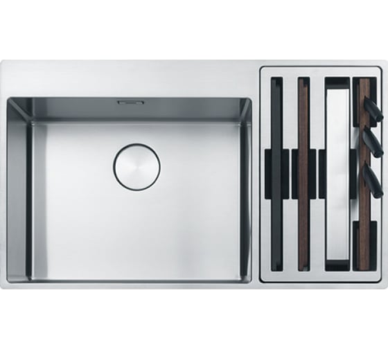 Мойка FRANKE Box Center BWX 220-54-27 TL рабочий центр справа 127.0538.259