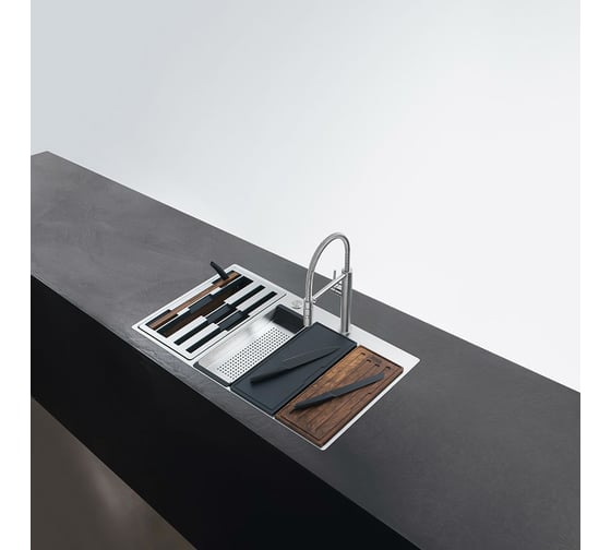 Мойка FRANKE Box Center BWX 220-54-27 TL рабочий центр справа 127.0538.259