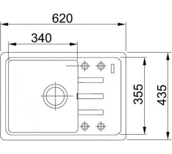 Мойка FRANKE BSG 611-62 оборачиваемая, сахара 114.0391.169