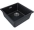 Мойка Paulmark LUMI 45UNI-SKEW, IT-GRANIT, черный металлик, 455x460, LU45SK-BLM 2
