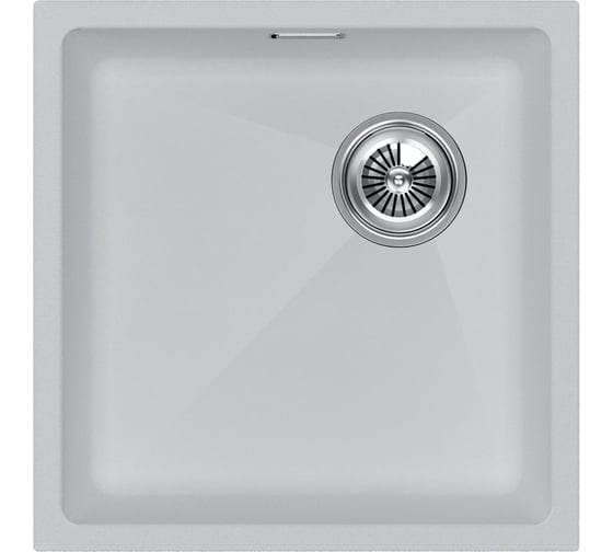 Мойка Paulmark LUMI 45UNI-SKEW, IT-GRANIT, белый, 455x460, LU45SK-WH 1