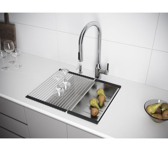 Мойка Paulmark LUMI 45UNI-SKEW, IT-GRANIT, бежевый, 455x460, LU45SK-BE