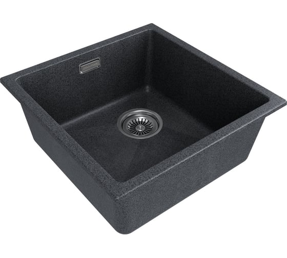 Мойка Paulmark LUMI 45UNI-SKEW, IT-GRANIT, графит, 455x460, LU45SK-DG