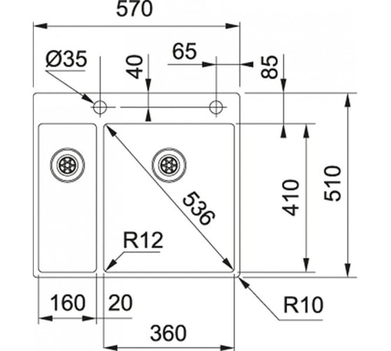 Мойка FRANKE BXX 260-36-16 TL 127.0379.889