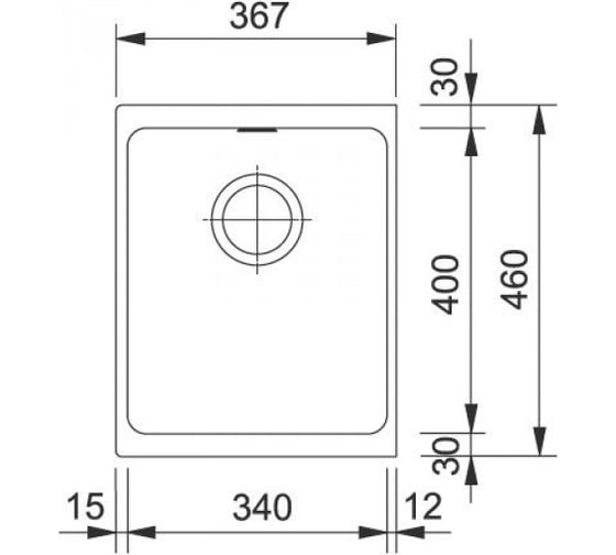 Мойка FRANKE KBG 110-34 подстольный монтаж, графит 125.0023.833