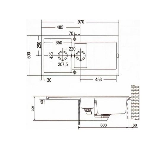 Мойка FRANKE MRG 651 оборачиваемая, оникс 114.0198.474