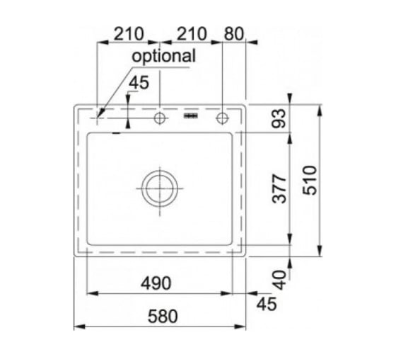 Мойка FRANKE MTK 610-58 керамика, ваниль 124.0335.844