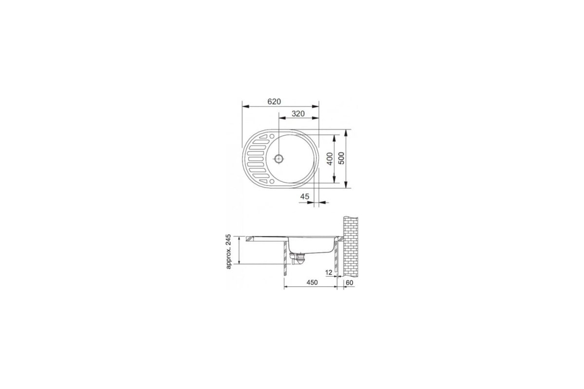 Мойка FRANKE ROG 611C стоп-вентиль, бежевый 114.0192.555 - выгодная ...