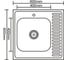 Мойка SINKLIGHT нержавеющая сталь, накл. квадрат 600х600 L 0.6/160 выпуск 3 1/2, глянец 72024 2