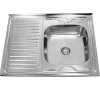 SINKLIGHT Мойка SINKLIGHT нержавеющая сталь, накл. прямоугольник, 800х600 R 0.8/180 выпуск 3 1/2 глянец 72137